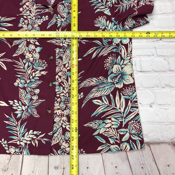 Tori Richard Uniforms Women Hawaiian Button Shirt Top Size Large Floral B260 -29 - Picture 3 of 12